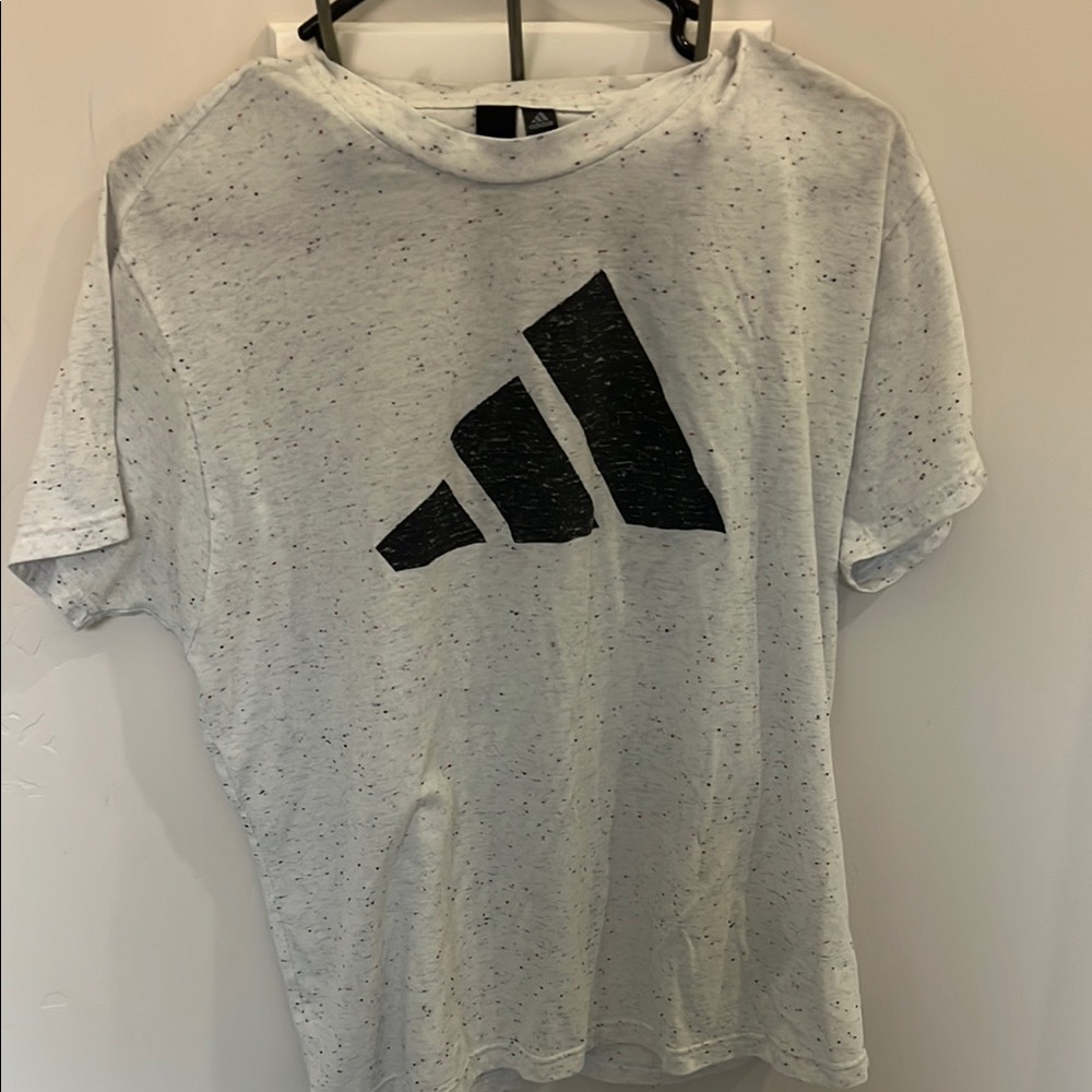 Adidas White and Black Short Sleeve Tees